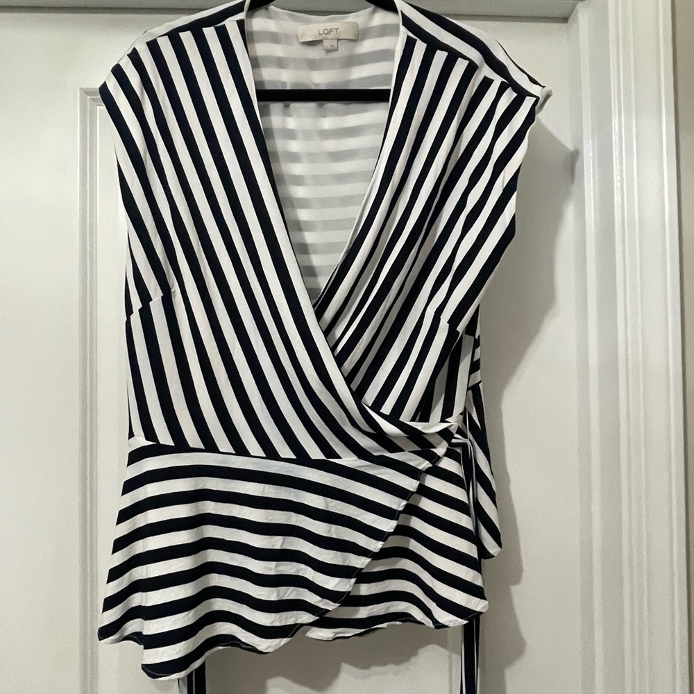 Preplum wrap top